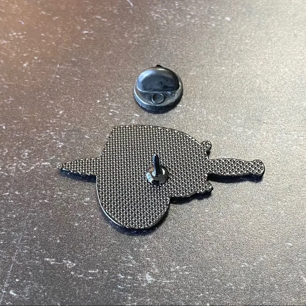 Cut His Hands Heart Enamel Pin/ Brooch